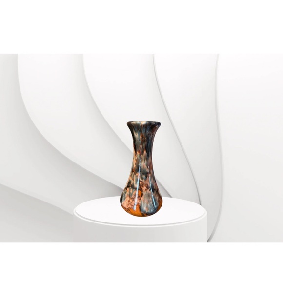 Mccoy Pottery Other - Brush McCoy Vintage 1930’s Vase Brown Onyx 8.25” Art Pottery